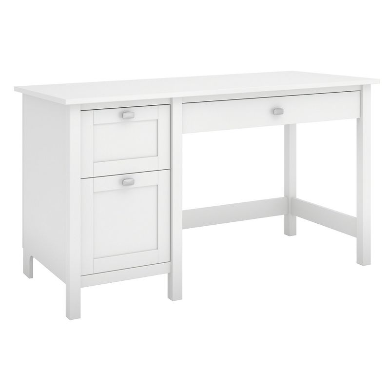 Broadview Computer Desk with Drawers Pure White - Bush Furniture, 1 of 6