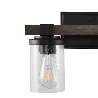 15" Bronze and Glass Cylinder Shade Direct Wired Sconce