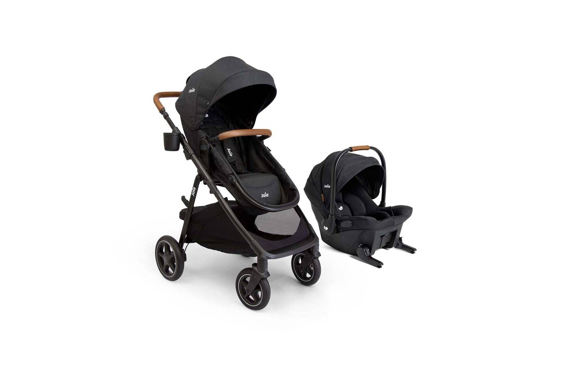Joie Ginger LX and Mint Latch Travel System - Shale Dark