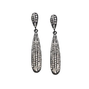 SOHI Women's Chalice Silver Bling Almond Drop Earrings - 1 of 4