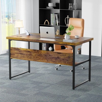 Aheaplus 53'' Computer Desk with Charging Station and Thickened Desktop