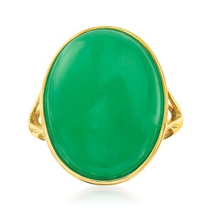 Ross-Simons Jade Ring in 14kt Yellow Gold - 1 of 4