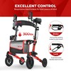 Metro Mobility Lightweight Rollator Walkers with Big Front Shock-Absorbing Honeycomb Wheels,Foldable Rolling Walker with Seat,Drive Walker for Seniors - 2 of 4