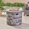 Angeles Outdoor Circular Fire Pit - Gray - Christopher Knight Home: No Assembly, Cover & Lava Rock Included - 2 of 4
