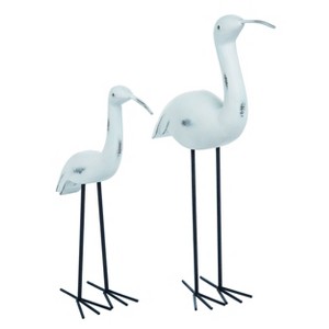 Transpac Resin 18 in. Off-White Spring Sandpipers Set of 2 - 1 of 2
