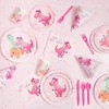 Blue Panda 195-Piece Girl Dinosaur Birthday Party Supplies and Decorations - Tablecloths, Plates, Napkins, All-in-One (Serves 24) - 3 of 4