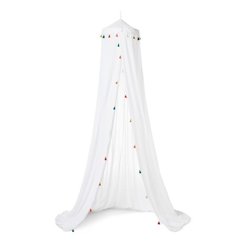 Tassel Bed Canopy One Size White Pillowfort Target