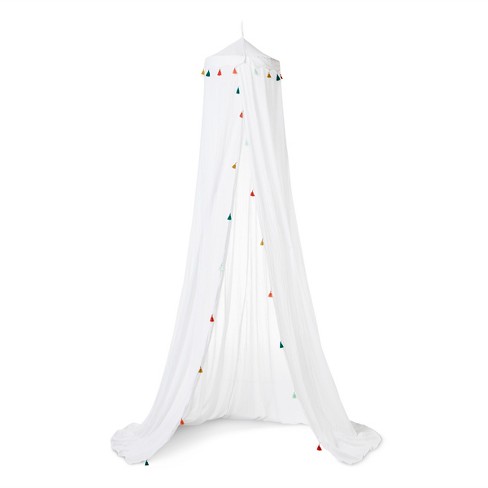 Tassel Bed Canopy One Size White Pillowfort