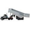 Mack Granite MP Tandem-Axle Day Cab with East Genesis End Dump Trailer Black and Silver 1/50 Diecast Model by First Gear - 3 of 4