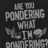 Popfunk Pinky And The Brain The I Think So Adult T Shirt, Black - image 2 of 4