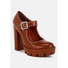 Millenial Bug Patent High Heeled Mary Jane Shoes Women - 2 of 4