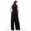 June + Vie by Roaman's Velvet Wide-Leg Pants - 3 of 4