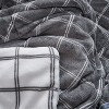 HomeRoots 50" X 60" Gray and White Velvet Quilted Plaid Plush Throw Blanket - 4 of 4