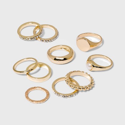 Signent Ring Set 10pc - Wild Fable™ Gold