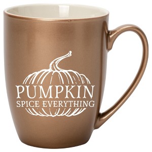 Elanze Designs Pumpkin Spice Everything Bronze 10 ounce New Bone China Coffee Cup Mug - 1 of 4