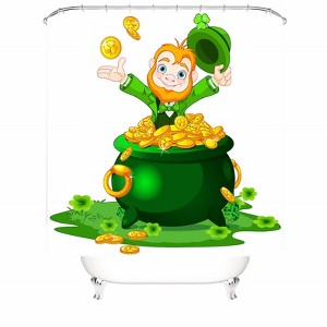 St. Patrick's Day Shower Curtains for Bathroom Waterproof Fabric Bath Curtain Durable Soft Stylish Bathroom Decor 72x72 Inch - 1 of 1