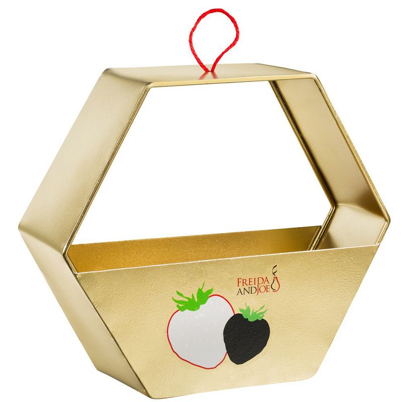 Freida & Joe Strawberry Holiday Gift Set Gold Hexagon Box Luxury Body Care Mothers Day Gifts for Mom, 4 of 7