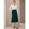 INSPIRE CHIC Women's Mermaid High Waisted Pleated Fishtails Midi Skirt - 3 of 4