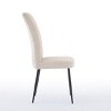 SEVOBAL Dining Chairs Set of 2 Adjustable Velvet Chairs with Iron Frame and Minimalist Design, Beige, 24.41"*19.09"*41.34" - 2 of 4