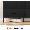 Wide Dresser with 6 Drawers, Fabric TV Stand for 50 Inch TV, Metal Frame, Wooden Top, Fabric Storage Dresser for Bedroom, Hallway, Entryway, - 4 of 4