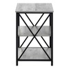 Sapphtopaz Modern End Table with 3-Tier Storage Shelf Wood-Look Night Stand with X-Shaped Design Metal Side Coffee Table for Living Room,Bedroom - 3 of 4