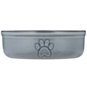 Mason Cash: Reactive Paw Pet Bowl, 5.9", 16.9oz, Blue Glaze, Dog Food-Water Dish - 1 of 4