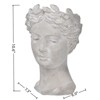 VisioGear Greek Style Cement Head Planter, Indoor Outdoor Home Garden Decor, Modern Design for Indoor and Outdoor Spaces, Gray, 7.3"*10.6"*6.9" - 3 of 4