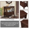 ORRD 36" Farmhouse Pine Console Table with 4 Drawers & Shelf, Entryway Sofa Table for Living Room, Bedroom, Hallway (Blue) - 3 of 4
