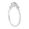Diamonds D'Argento Sterling Silver, Lab-Grown Emerald & Natural Diamond Ring - (17 Stones) - Available Sizes:  8 ,  7 ,  6 - 2 of 3