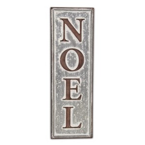 Cheung's Clarke Galvanized Vertical Noel Wall Sign - 1 of 4