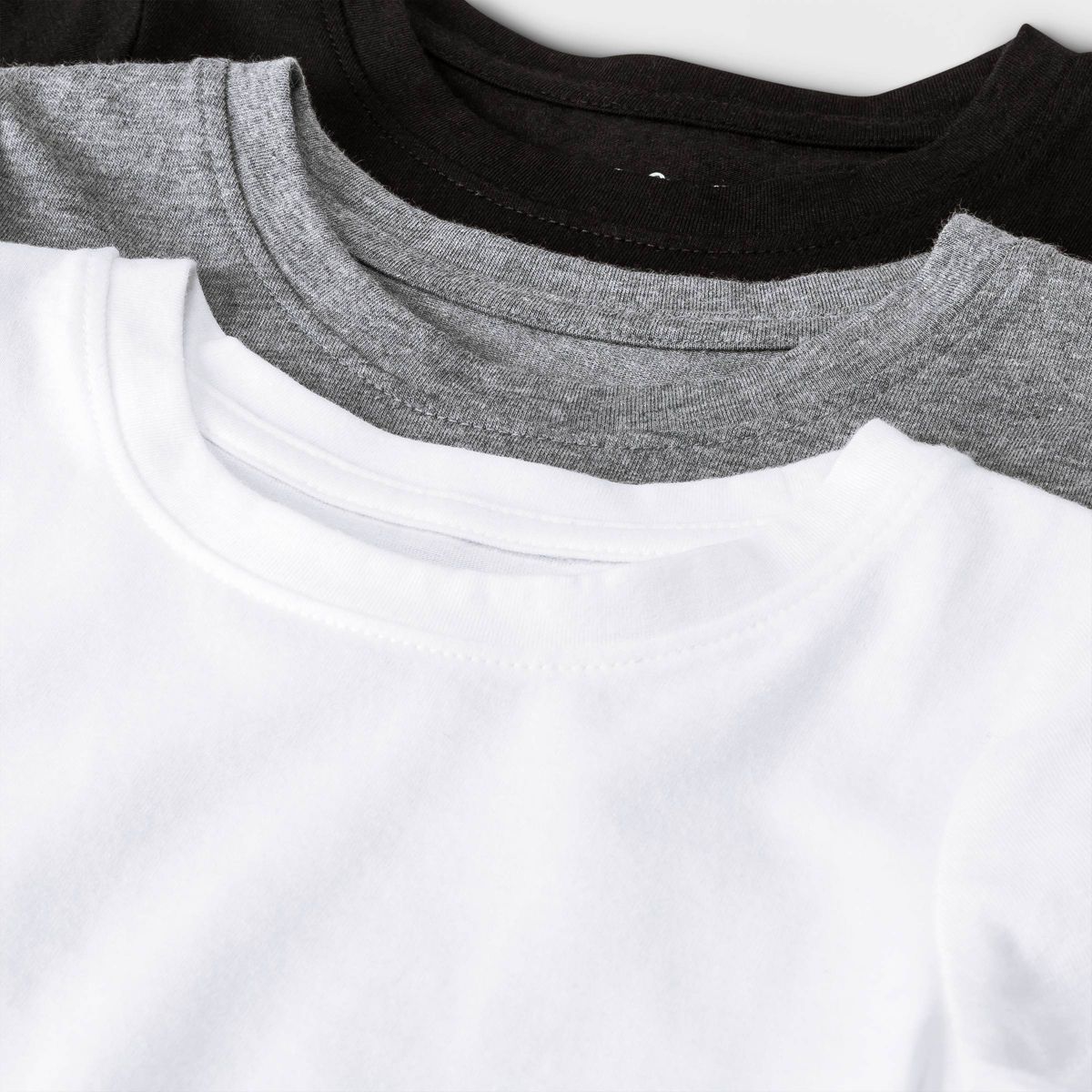 Toddler Girls' 3pk Short Sleeve T-Shirt - Cat & Jack™ White/Black/Gray - thumbnail 3