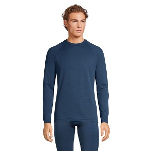 Lands' End Men's Long Sleeve Crew Neck Expedition Thermaskin Long Underwear Top - 1 of 4