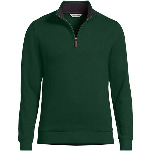 Lands' End Men's Bedford Rib Quarter Zip Sweater - 1 of 4