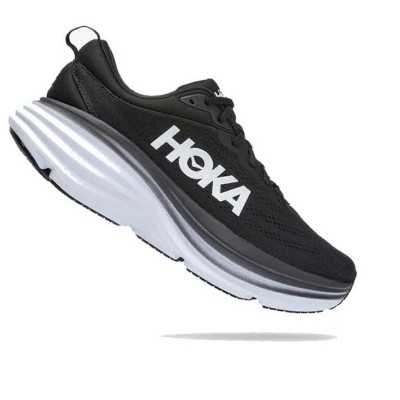HOKA Bondi 8 Running Shoes for Men Black/White Size 11 — фото 3