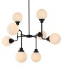Elegant Lighting Hanson 8 lights pendant in black with frosted shade - 3 of 4