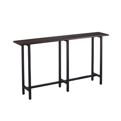 Harley Long Narrow Console Table Espresso Brown - Aiden Lane