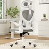 GlasFlength Task and Office Chairs Adjustable Office Chair Ergonomic Swivel Chair Computer Arm Chair for Long Sitting, Gray, 23.43"*23.43"*48.4" - 4 of 4