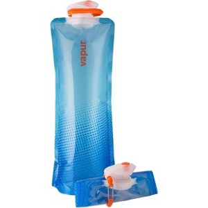 Vapur Collapsible Water Bottle With Carabiner, Compact Bottle Folds Flat For Hydration On The Go, Ideal for Traveling, Hiking or Camping - 1 of 4
