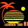 Men's Design By Humans Retro Summer Time Sunset 81 By astrofire T-Shirt - 2 of 2