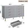 8-Drawer Dresser for Bedroom – Fluted Modern Wooden Chest of Drawers with Deep Storage for Living Room, Hallway, Kids Room - 3 of 4