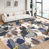 Rugs, Modern Bright Floral Low Pile Non-Slip Area Rugs Washable Indoor Floor Throw Carpet for Bedroom Office Dining Room - 2 of 4