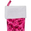 Northlight 20.5" Pink Sequin Snowflake Christmas Stocking with Faux Fur Cuff - 3 of 4