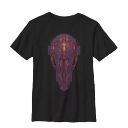 Boy's Marvel Eternals Kro Stained Glass  T-Shirt - Black - X Small