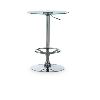 Keelan Adjustable Bar Height Pub Table Chrome - Powell