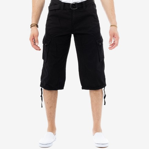 X Ray Men’s Belted 18 Inch Below Knee Long Cargo Shorts (big & Tall) In ...