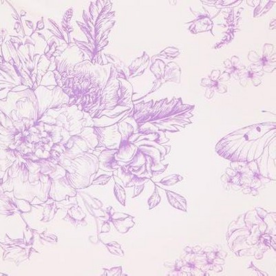 wisteria purple butterfly garden toile ruffle