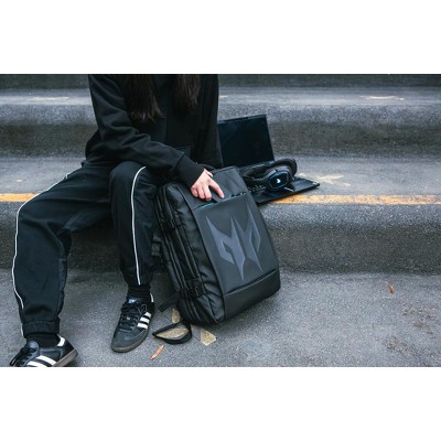 Acer Predator Robust Backpack - Fits 18" Laptop Expandable 30L Water-Repellent Anti-Theft Pocket Chest Strap — фото 7