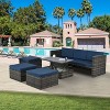 CAVINAS Patio Couch Set, PE Wicker Porch Furniture Set with Lift Coffee Table, Modern Outdoor Sectional Furniture for Garden - 2 of 4