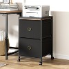 Mobile File Cabinet with Fabric Drawers - Rolling Storage Cart, A4/Letter Size File Organizer, Locking Wheels, MDF Top for Home Office - 2 of 4