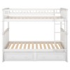 YOOCOZZ Separatable Bunk Bed with Fence Guardrails and Two Drawers - 2 of 4